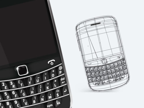Vector BlackBerry Phone Illustration